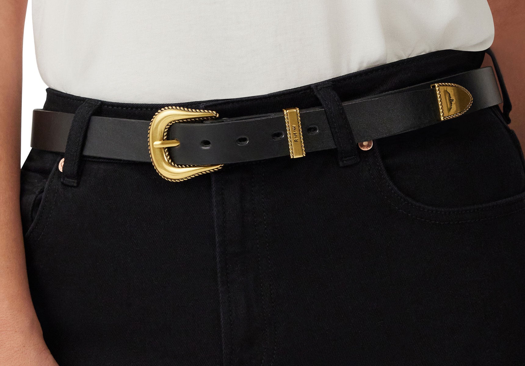 R.M. Williams Agnes Belt - Black | Robinson's Shoes