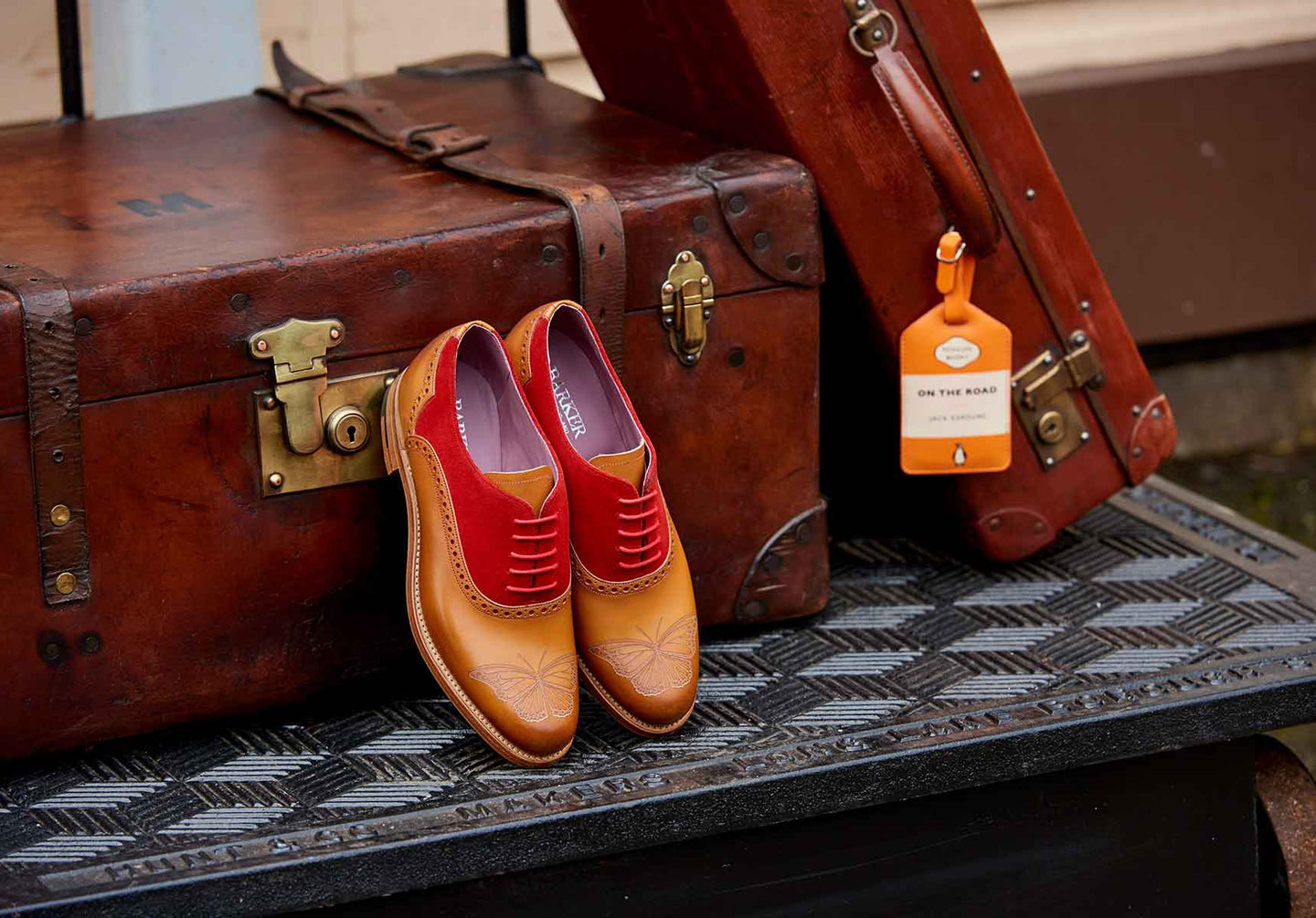 Barker Gwen - Cedar Calf/Red Suede