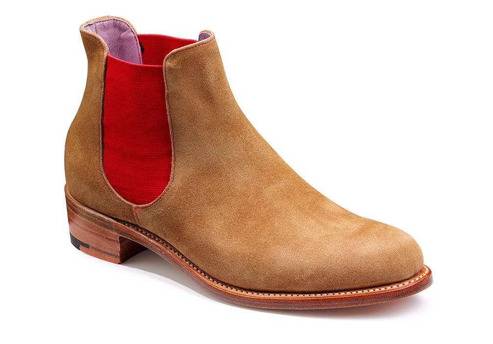 Barker Violet - Snuff Suede/Red Elastic - 3.5 D