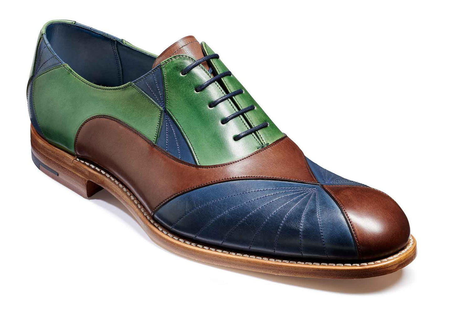 Ebony/Green/Blue Hand Painted