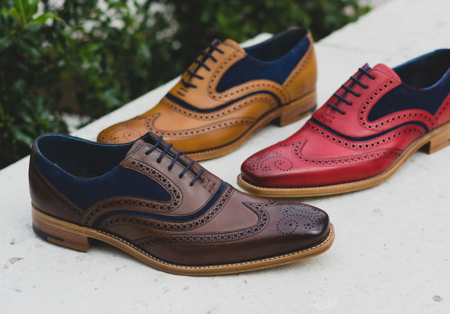 Barker McClean - Cedar Calf/Blue Suede