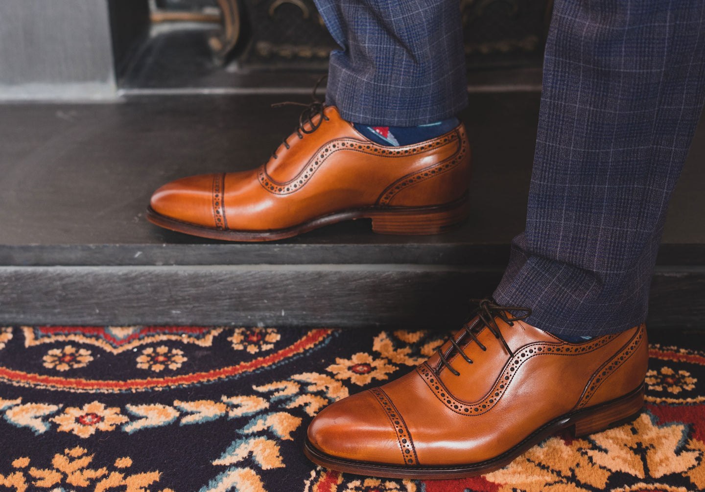 Barker Newmarket - Antique Rosewood Calf