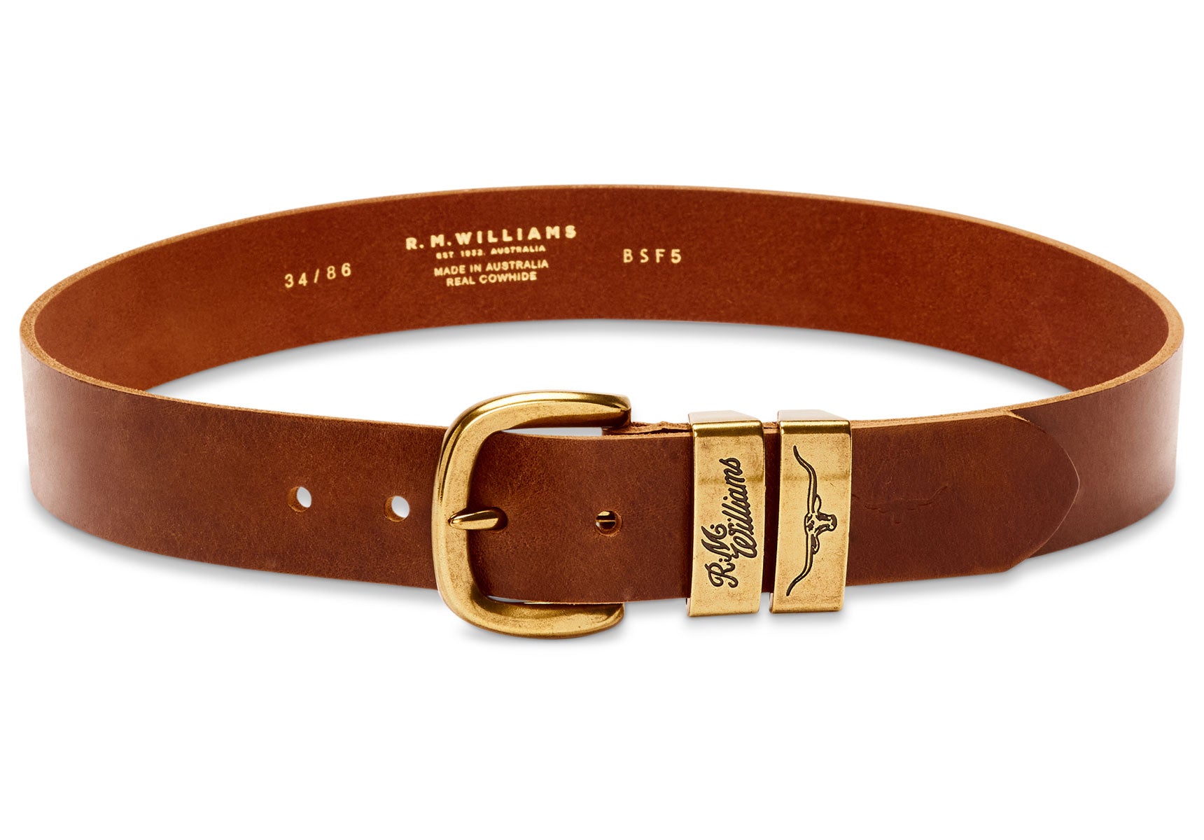 R.M. Williams アールエムウィリアムス レザー 金具 ゴールド R.M. Williams Drover 1 1/2