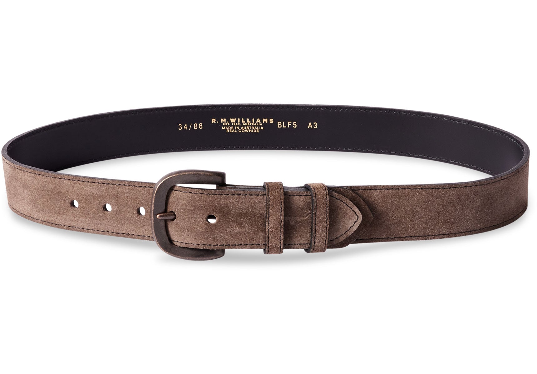 R.M. Williams Ryder Belt - Lichen | Robinson's Shoes