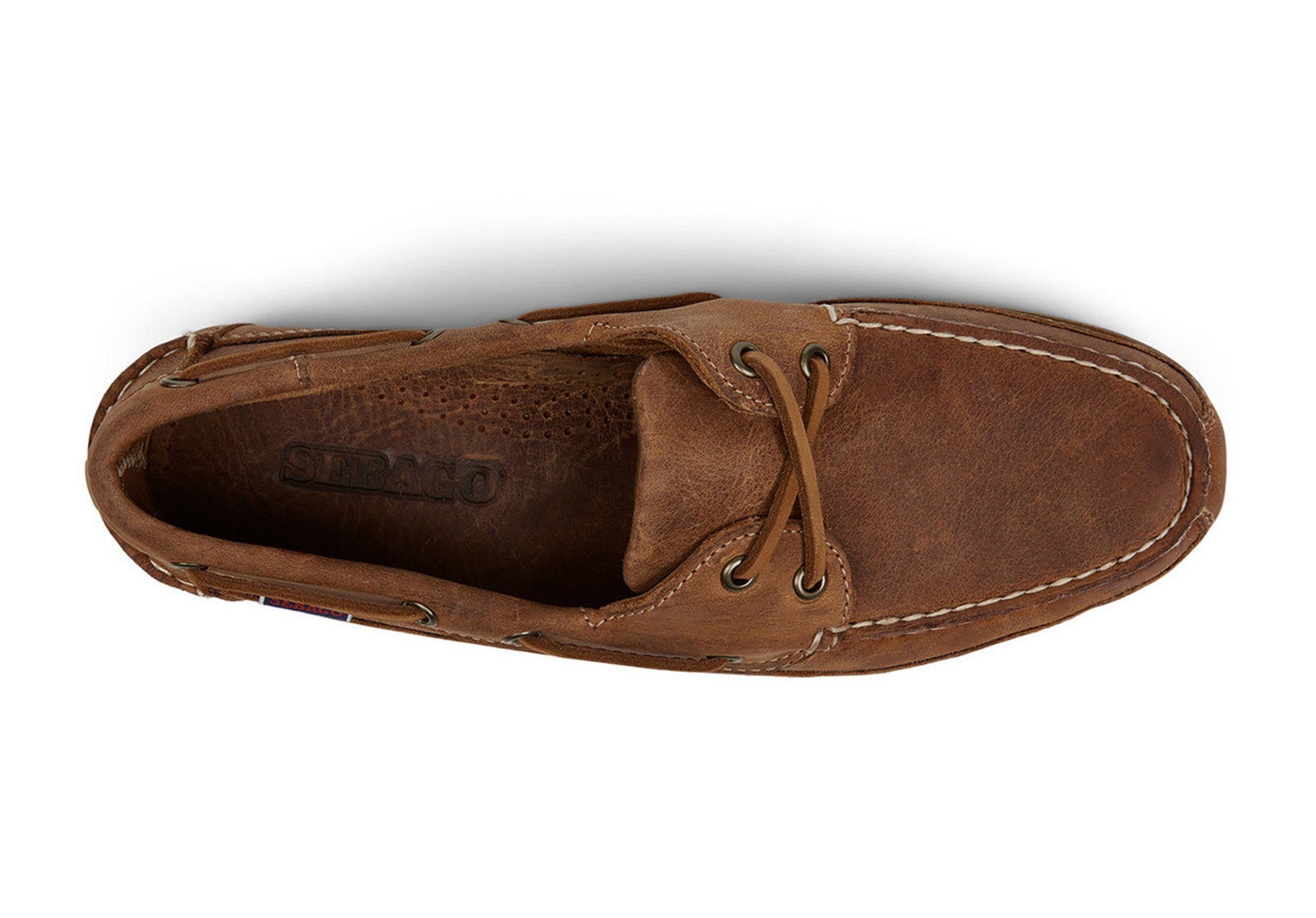 Sebago Schooner Vintage Leather Boat Shoe - Brown Tan