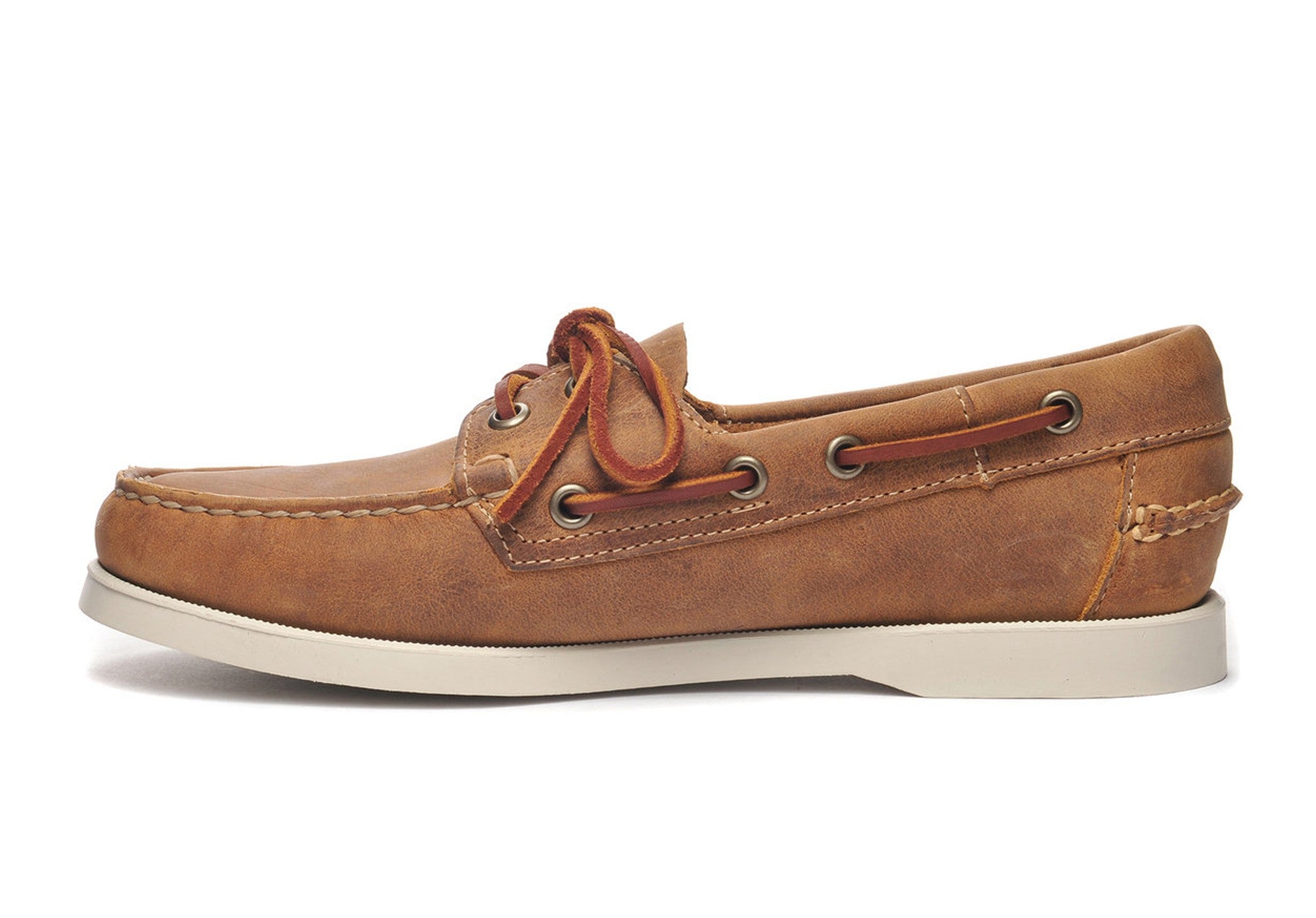 Tan leather boat shoes ladies deals