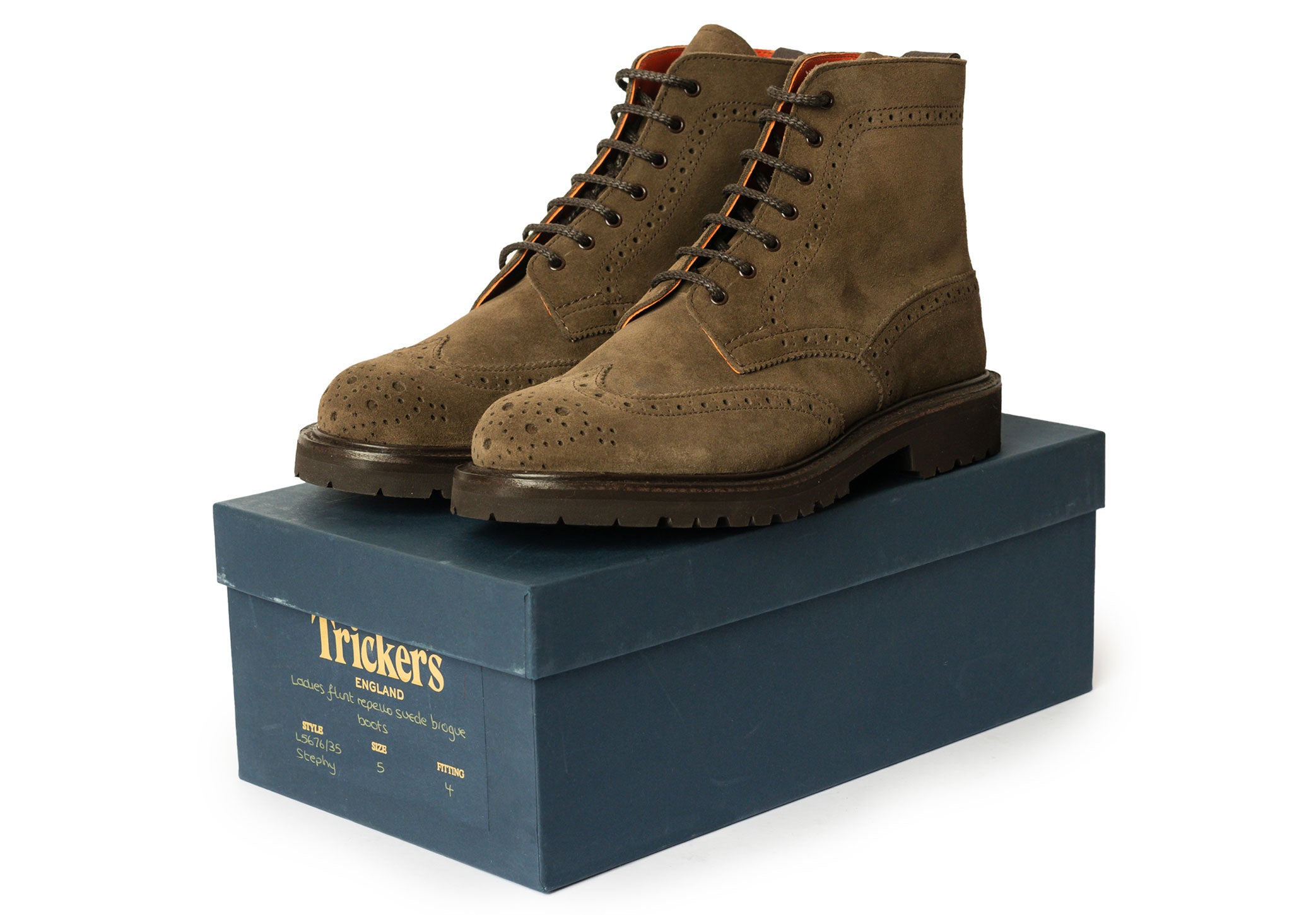 Tricker's Stephy - Flint Repello Suede | Robinson's Shoes